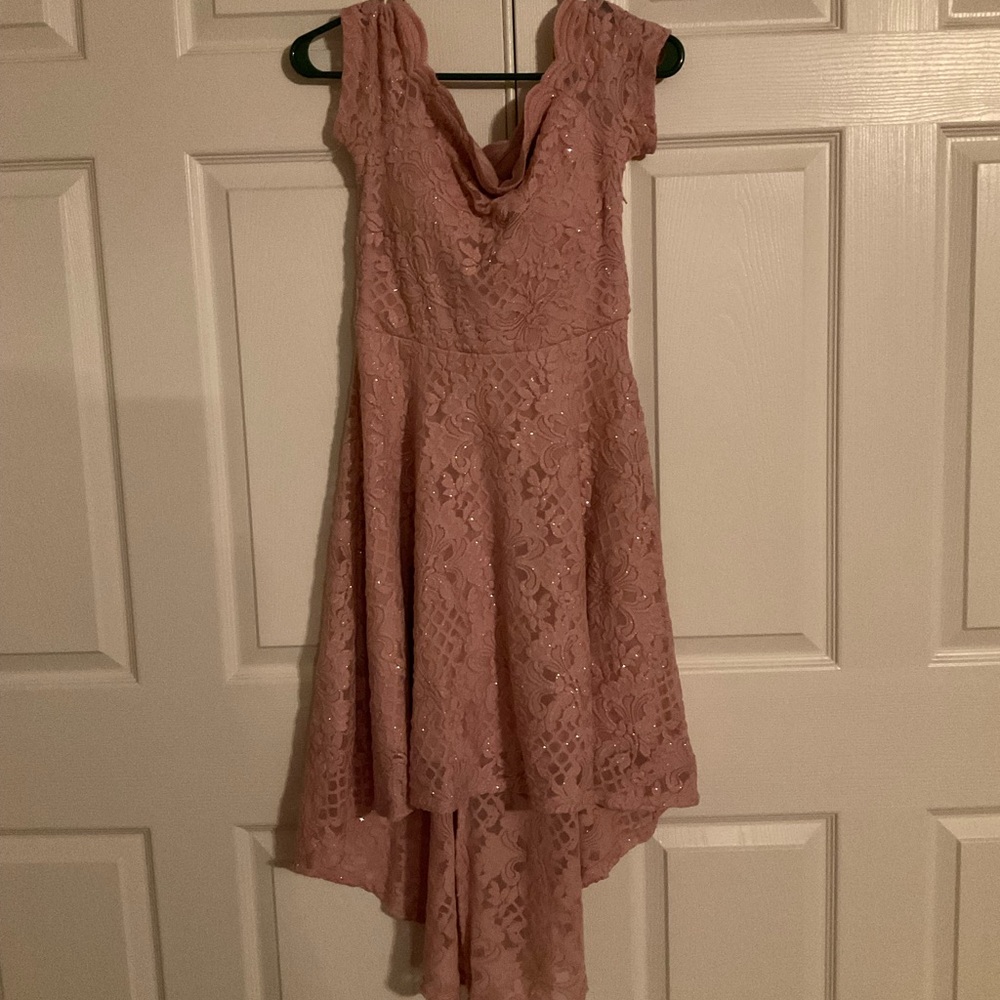 Pink Lacey glittery dress